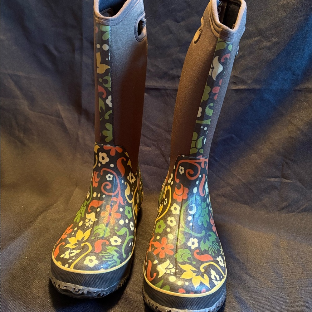 Colorful Floral Rain Boots